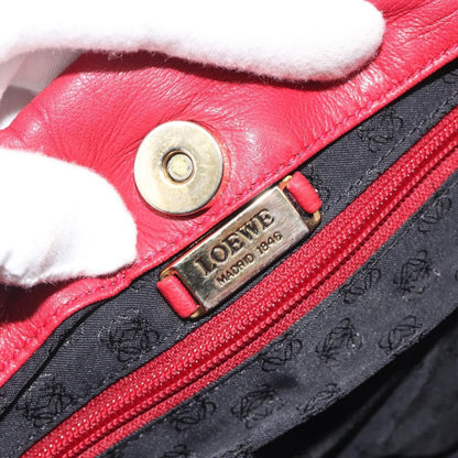 Loewe Anagram Leather, Red, Leather, Shoulder Bag