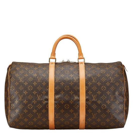Louis Vuitton Keepall 50, Brown, Canvas, travel
