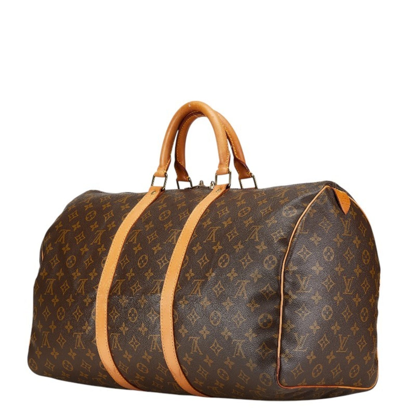 Louis Vuitton Keepall 50, Brown, Canvas, travel