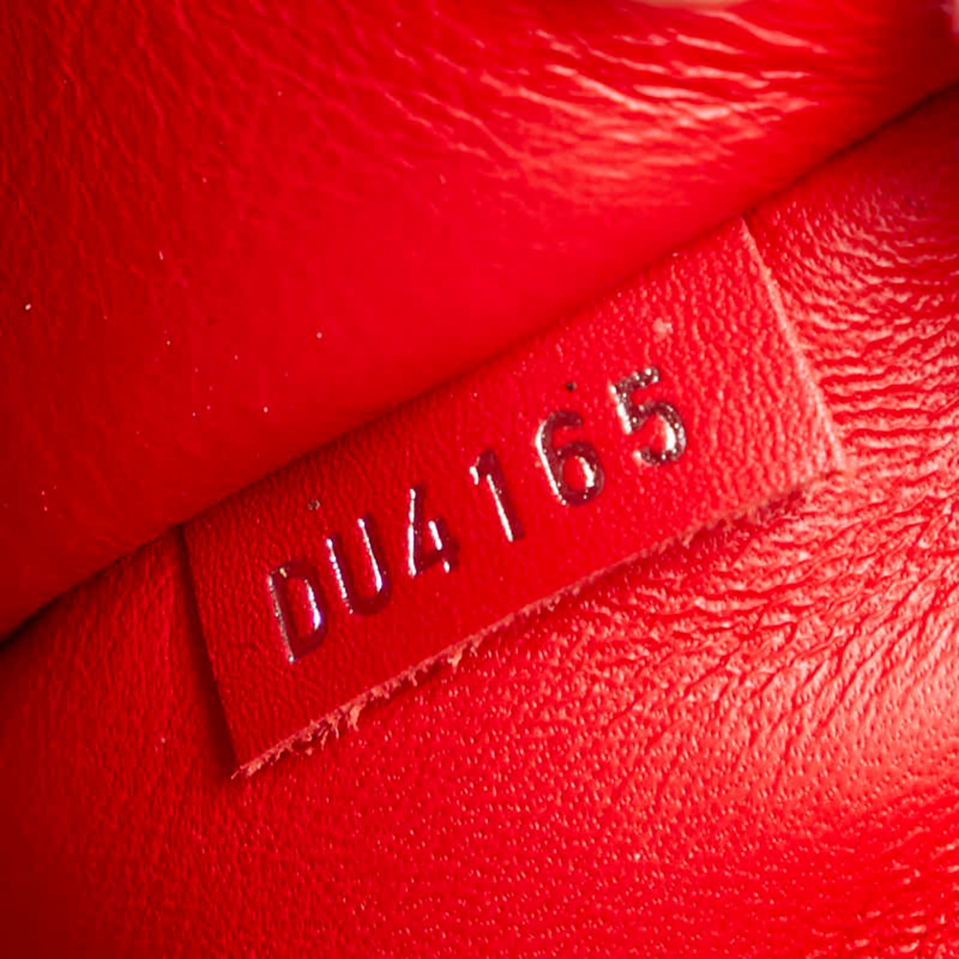 Louis Vuitton City steamer, Red, Leather, handbag