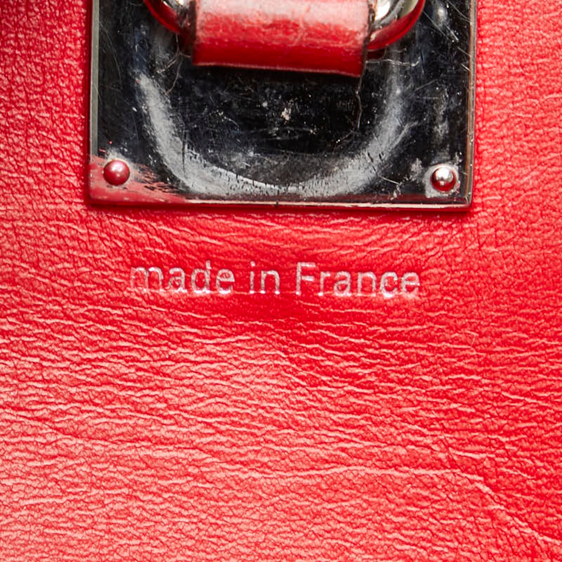 Louis Vuitton City steamer, Red, Leather, handbag