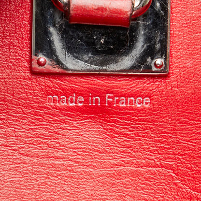 Louis Vuitton City steamer, Red, Leather, handbag