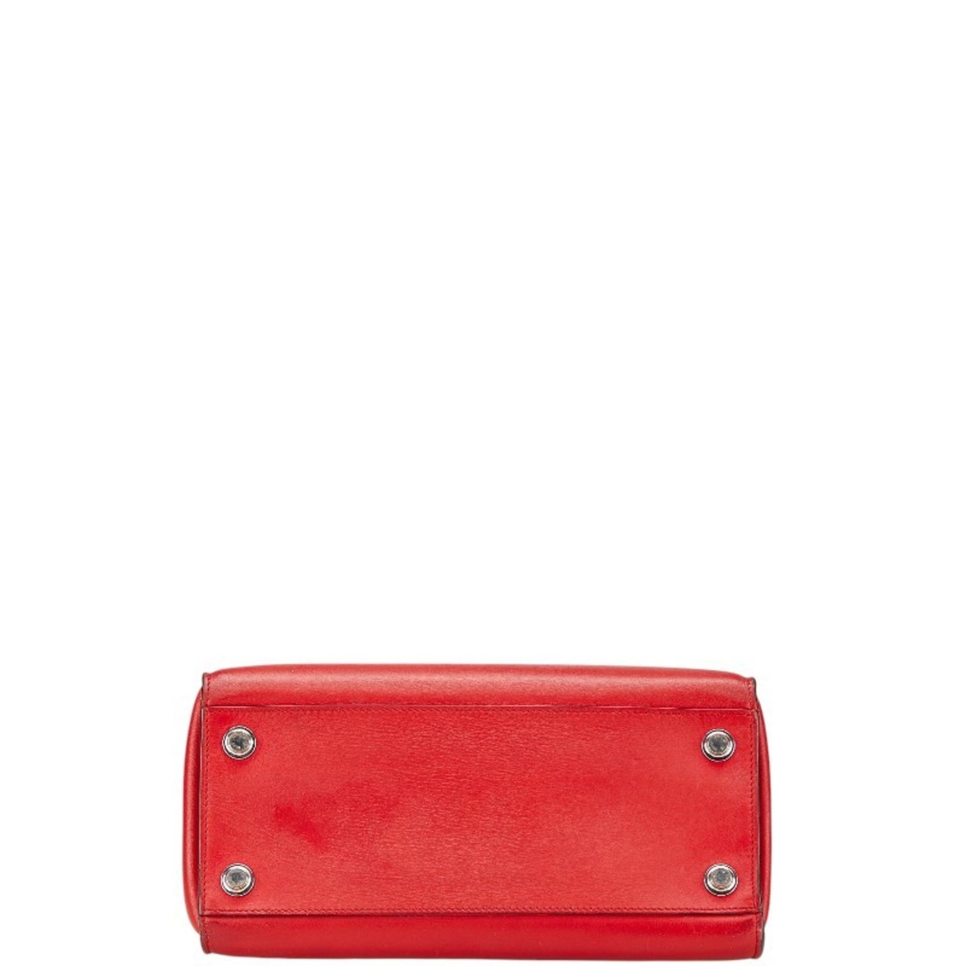 Louis Vuitton City steamer, Red, Leather, handbag