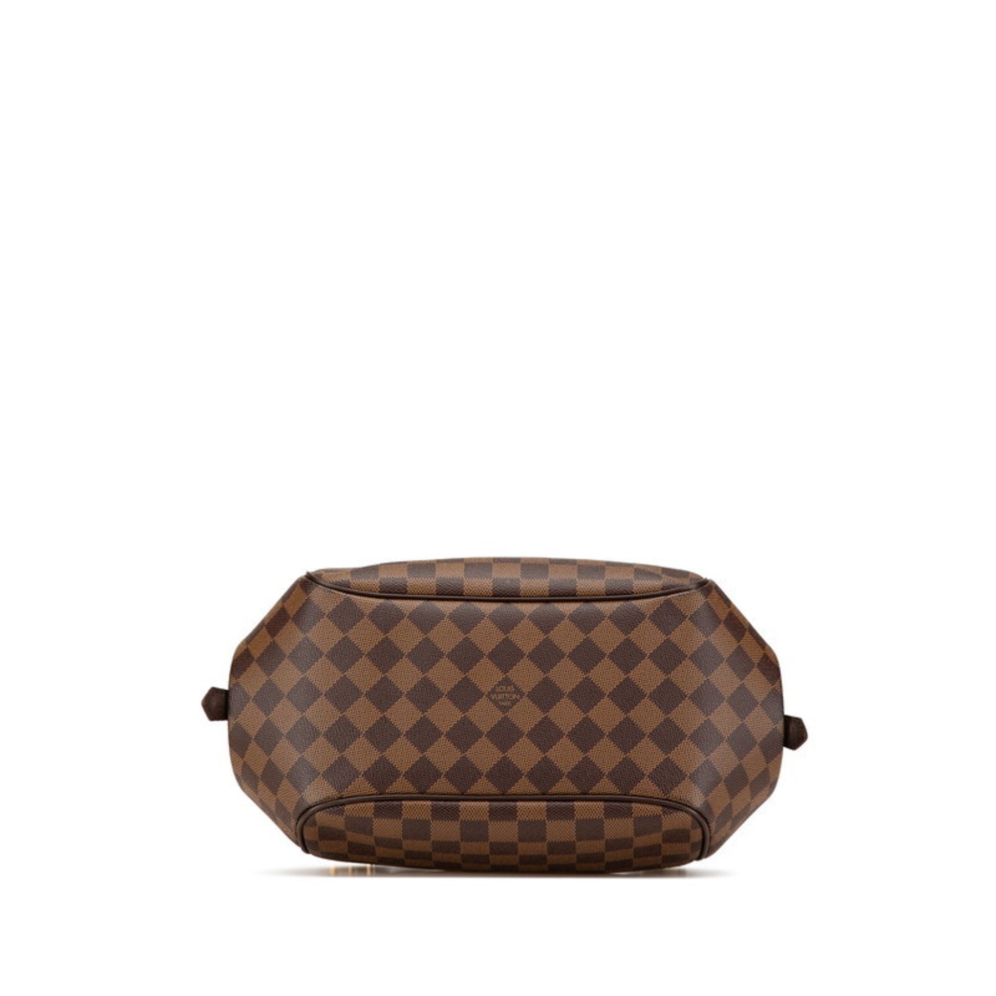Louis Vuitton Belem MM, Brown, Canvas, shoulder