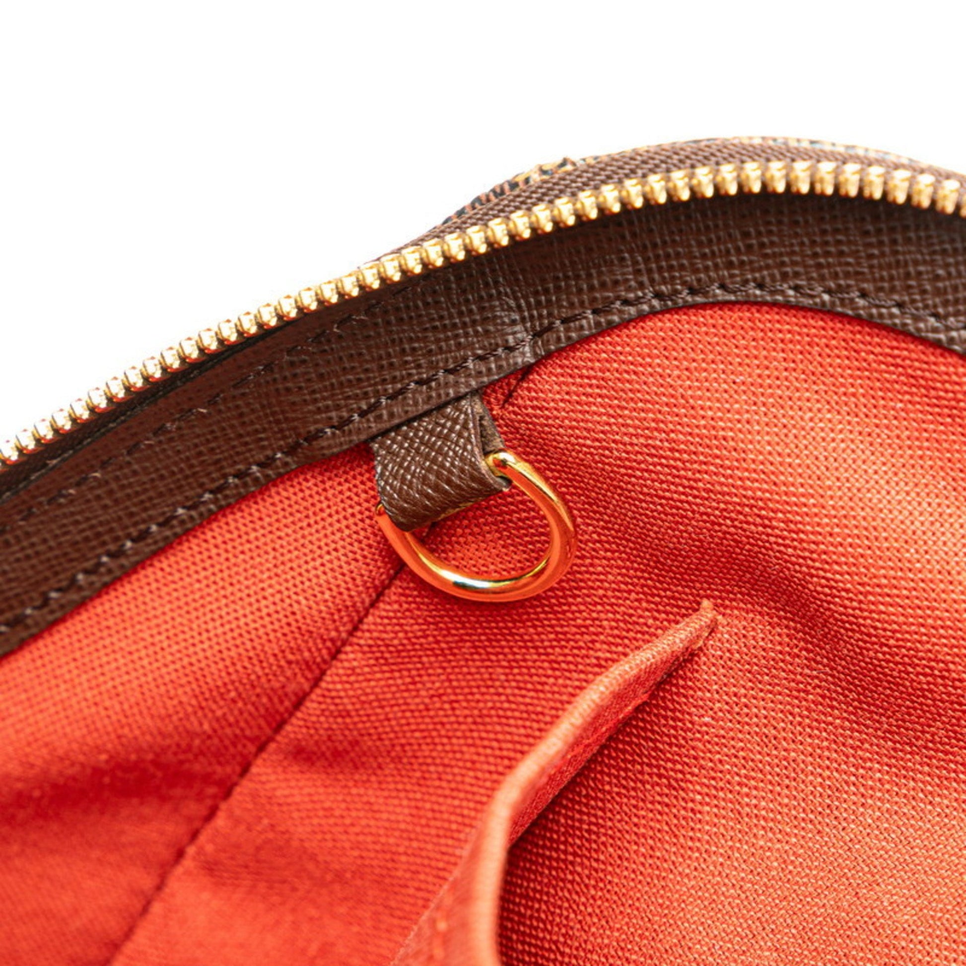 Louis Vuitton Belem MM, Brown, Canvas, shoulder