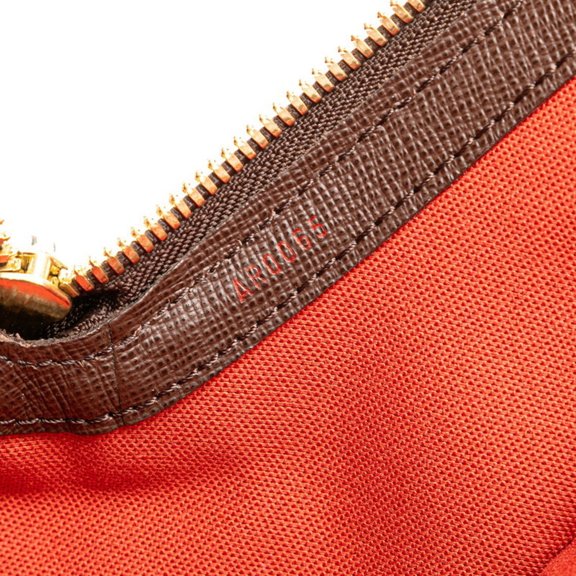 Louis Vuitton Belem MM, Brown, Canvas, shoulder