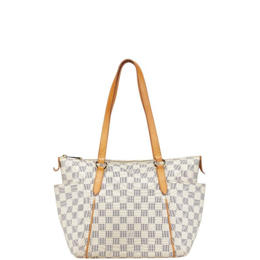Louis Vuitton Totally, White, Canvas, shoulder