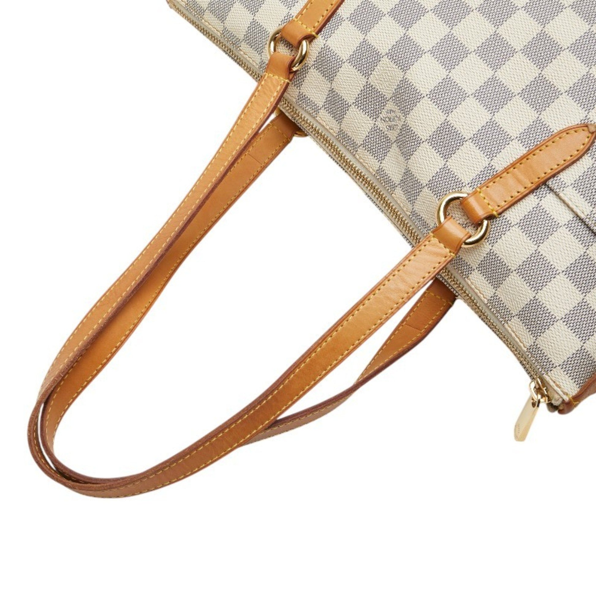 Louis Vuitton Totally, White, Canvas, shoulder