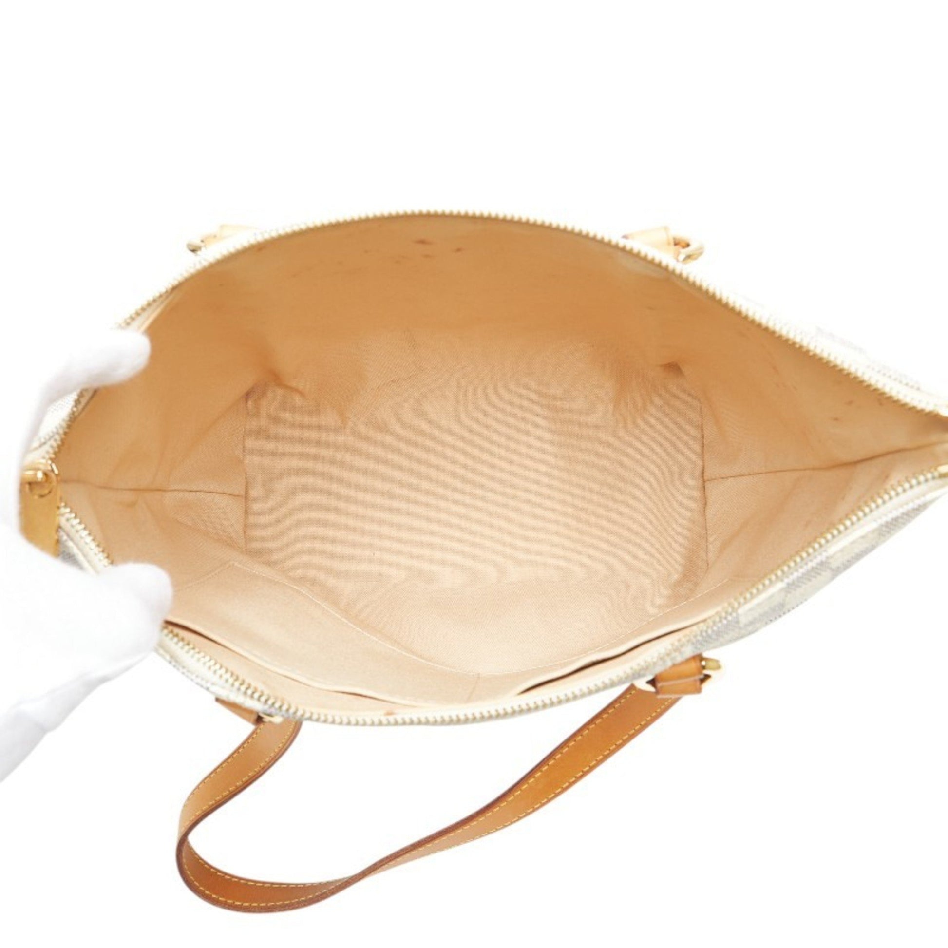 Louis Vuitton Totally, White, Canvas, shoulder