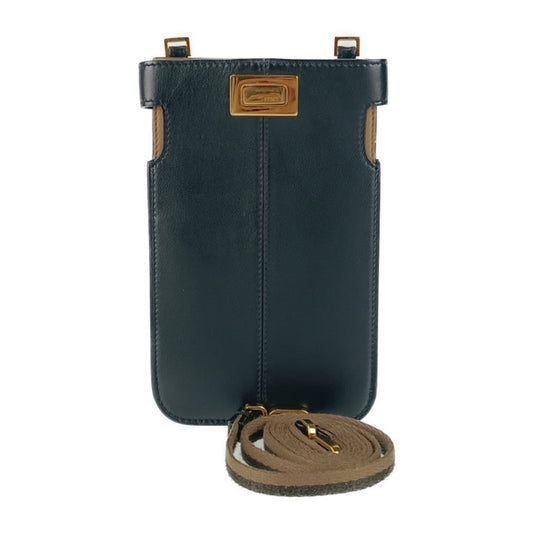 Fendi Peekaboo, Black, Leather, shoulder