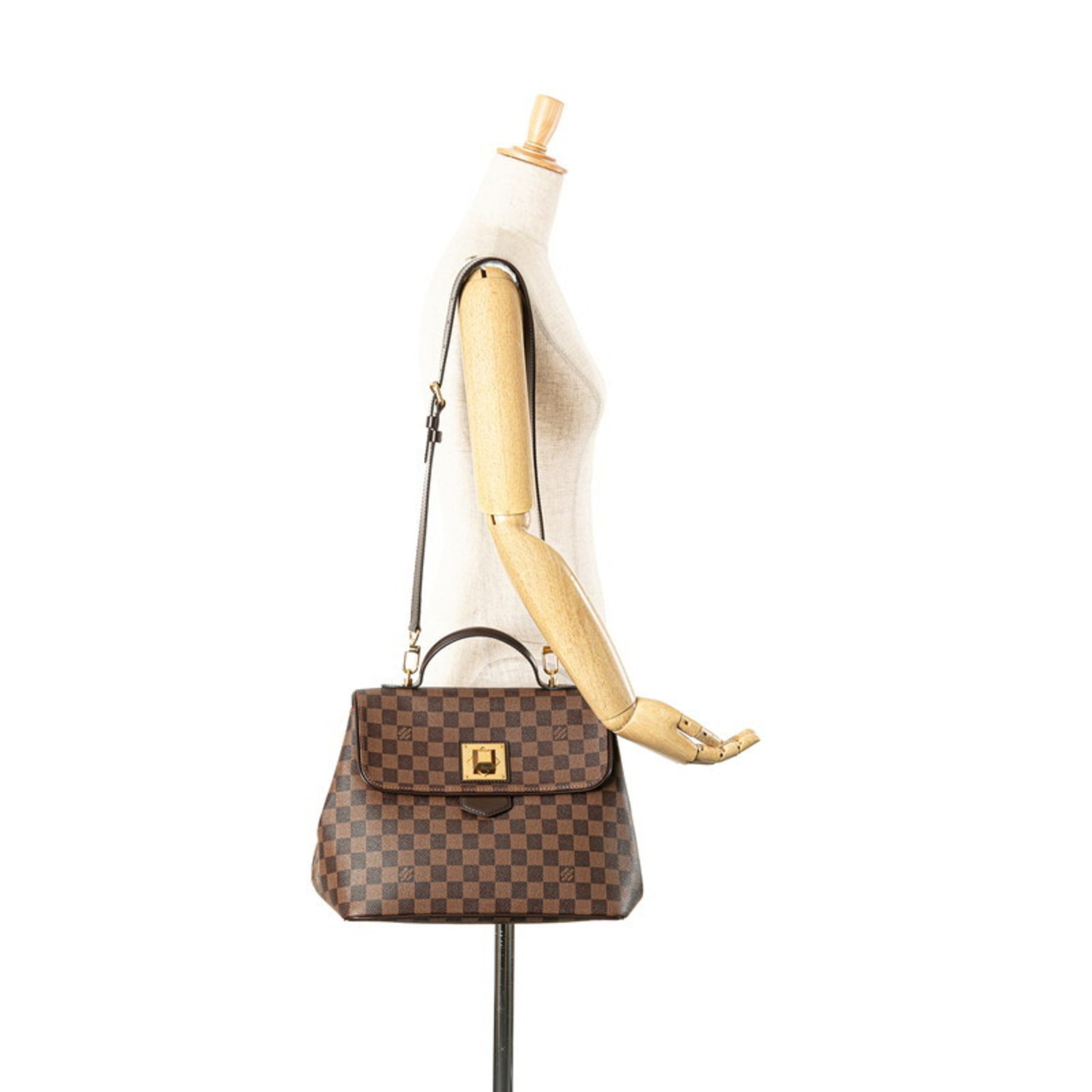 Louis Vuitton Bergamo, Brown, Canvas, shoulder