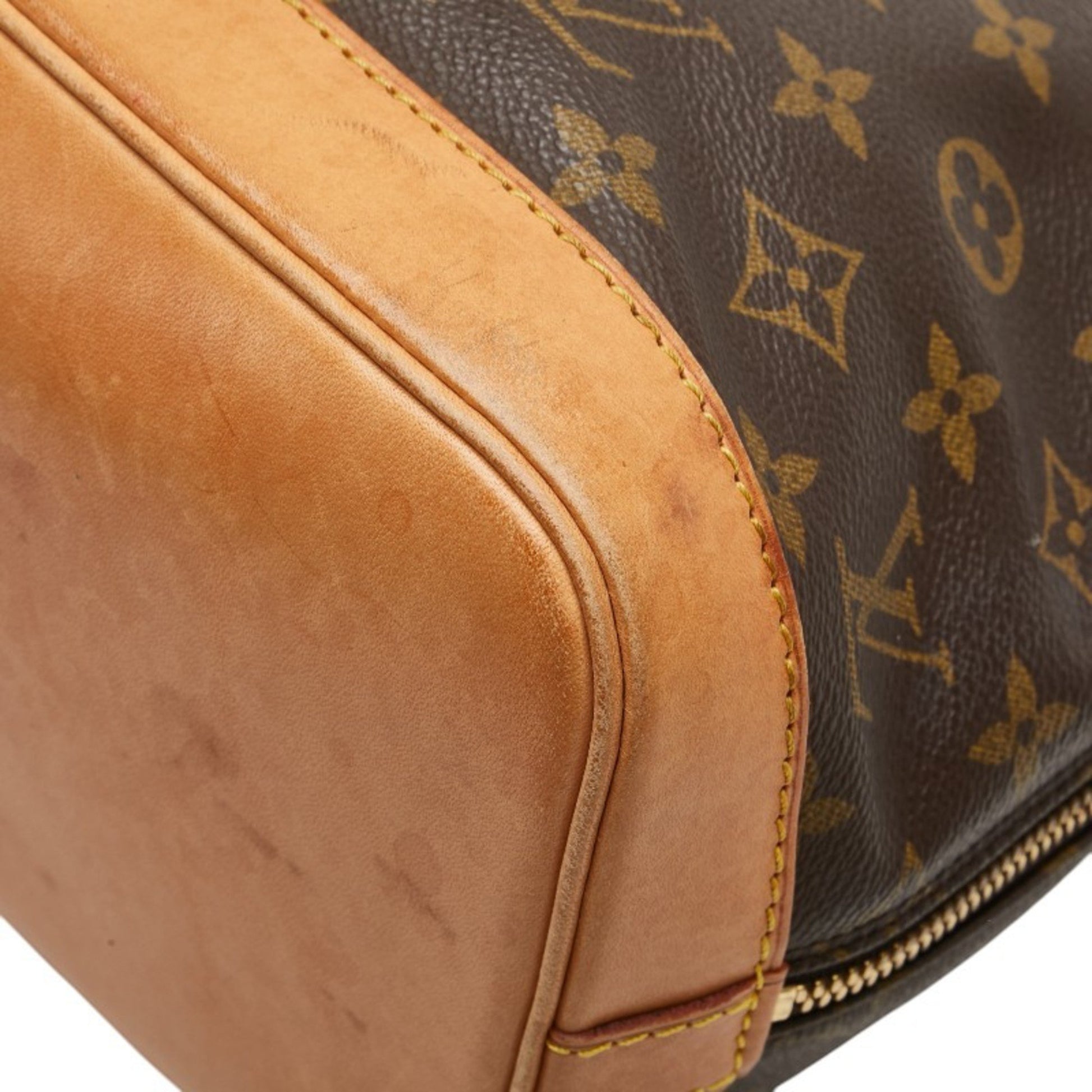 Louis Vuitton Alma, Brown, Canvas, handbag