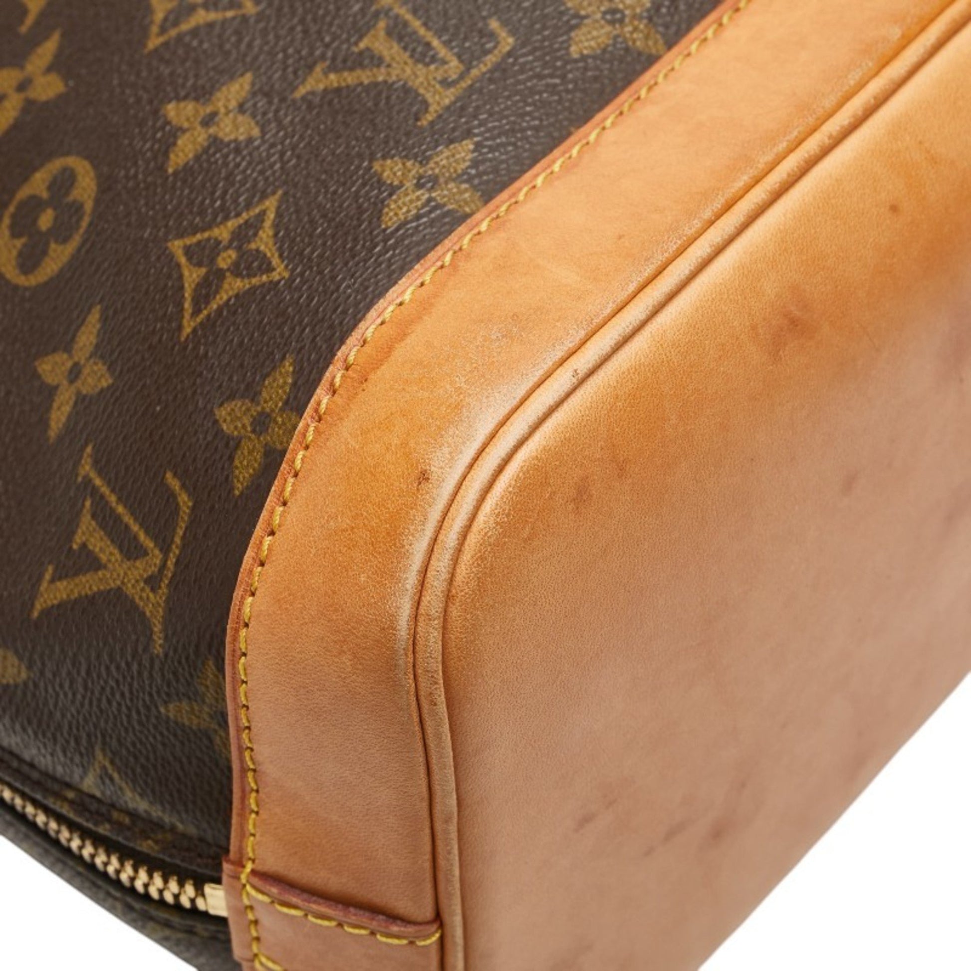 Louis Vuitton Alma, Brown, Canvas, handbag