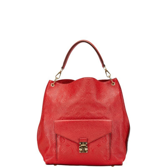 Louis Vuitton Metis, Red, Leather, handbag