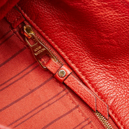 Louis Vuitton Metis, Red, Leather, handbag