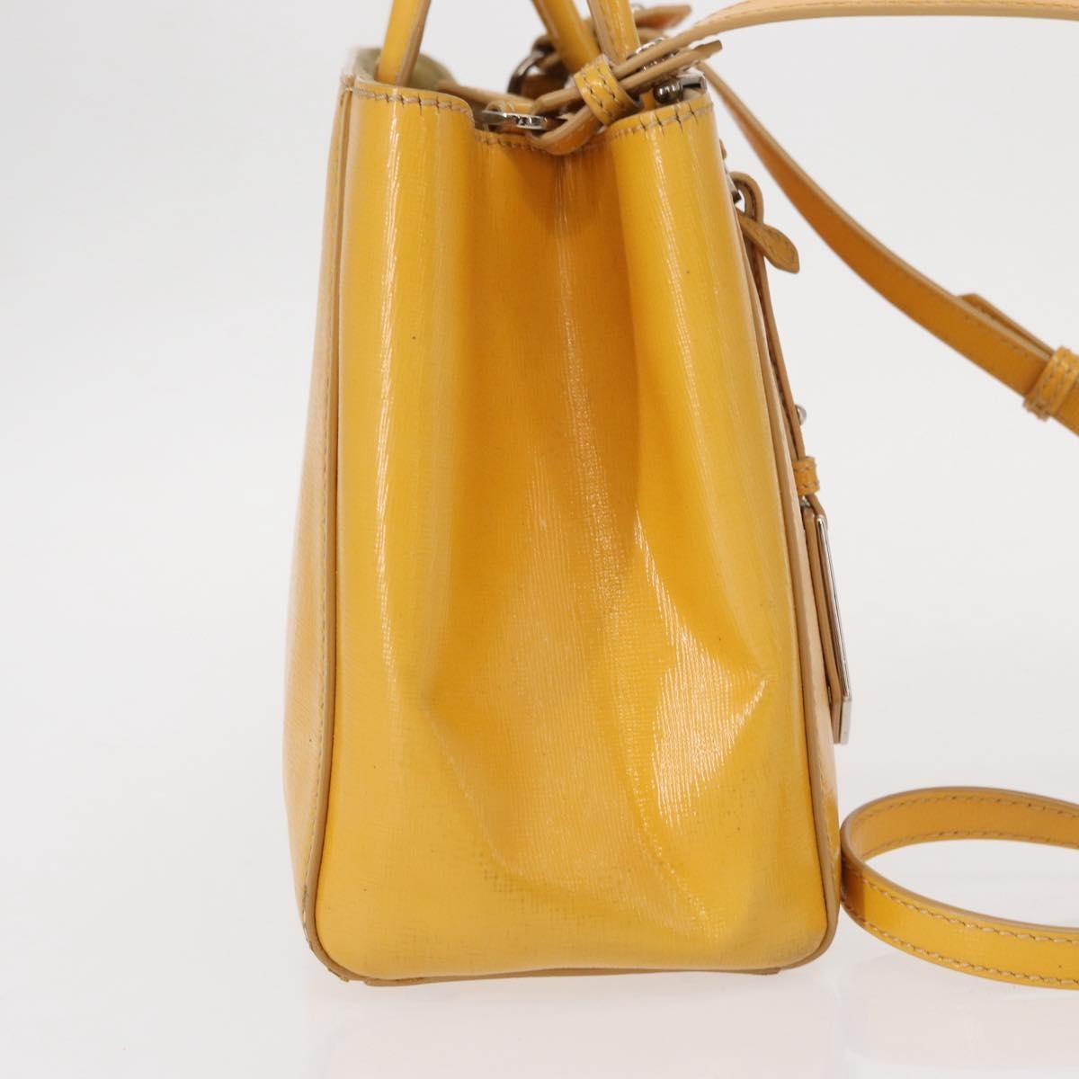 Fendi 2Jours Leather, Yellow, Leather, Handbag