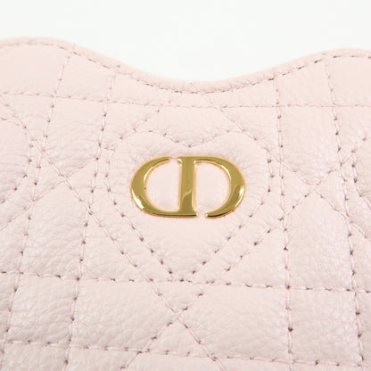Christian Dior DiorAmour Caro Heart Pouch with Chain Cannage Quilt Calfskin, Pink, Leather, Clutch