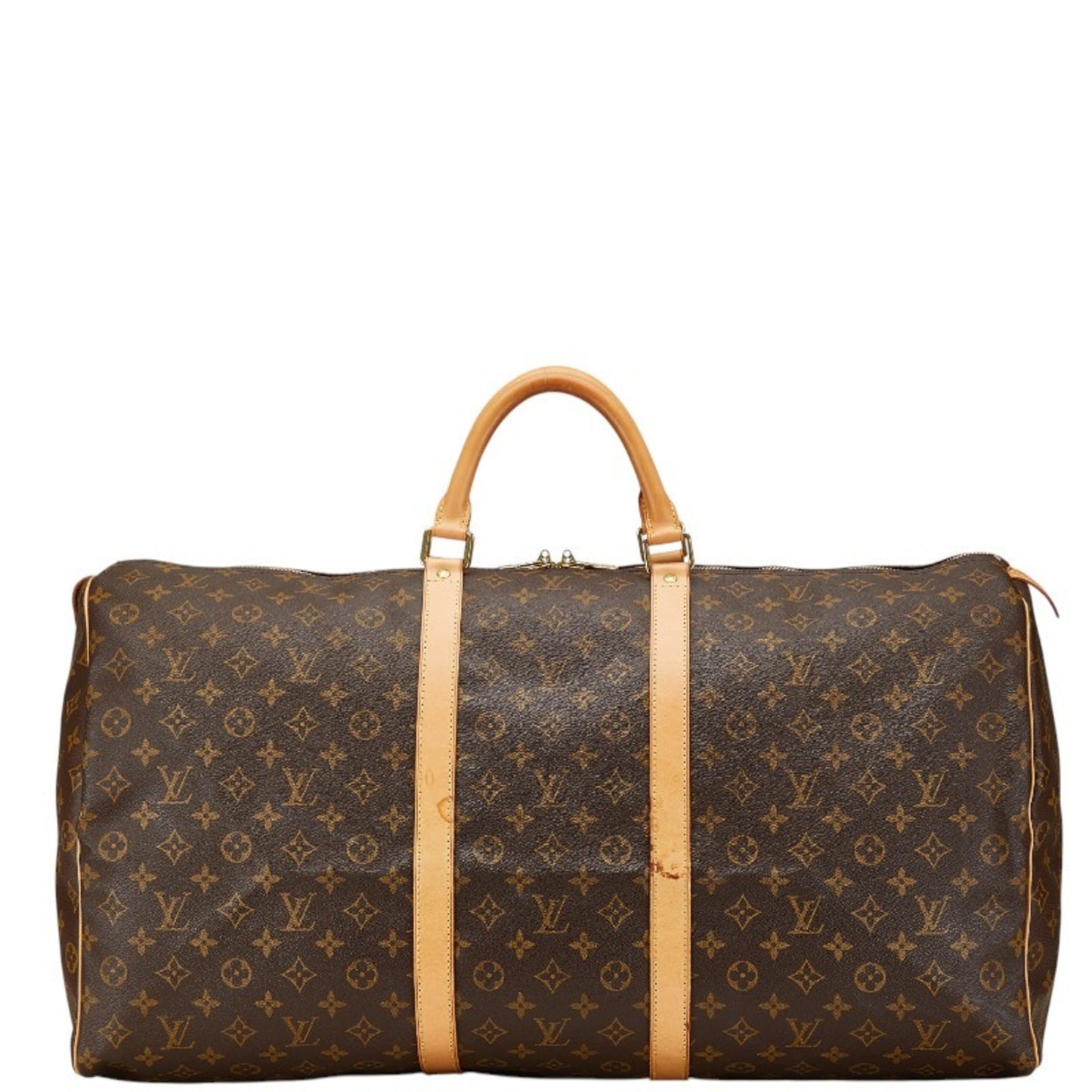 Louis Vuitton Keepall 60, Brown, Canvas, travel