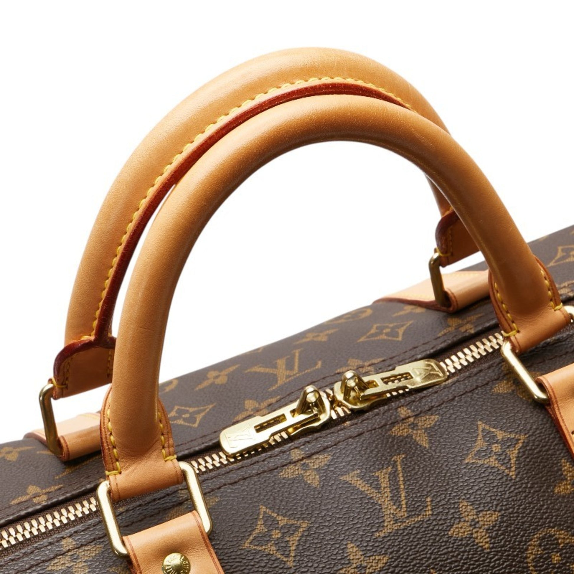 Louis Vuitton Keepall 60, Brown, Canvas, travel