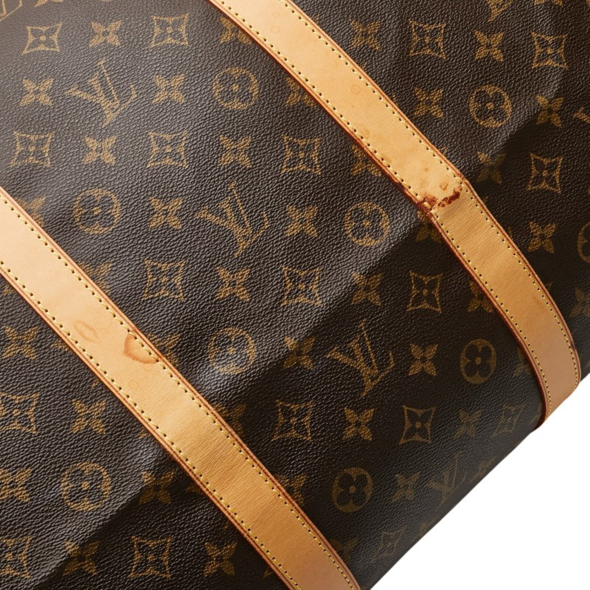 Louis Vuitton Keepall 60, Brown, Canvas, travel