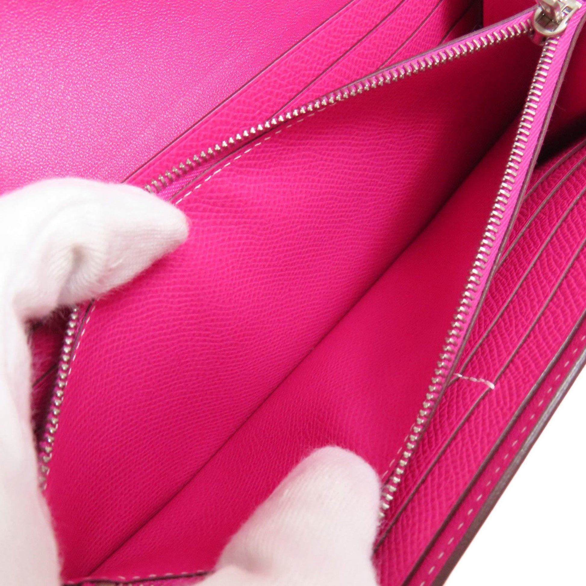Hermès Constance, Pink, Leather, wallet