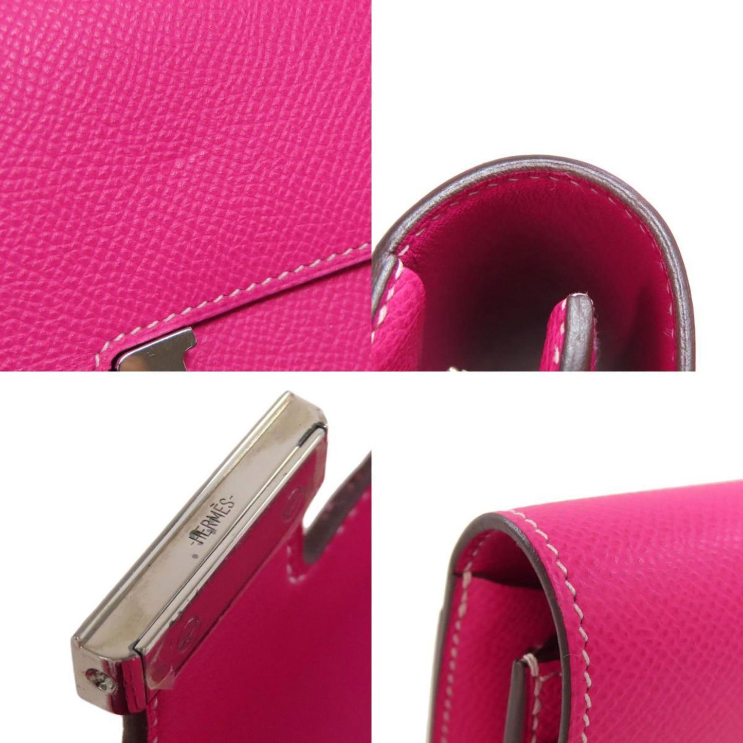 Hermès Constance, Pink, Leather, wallet