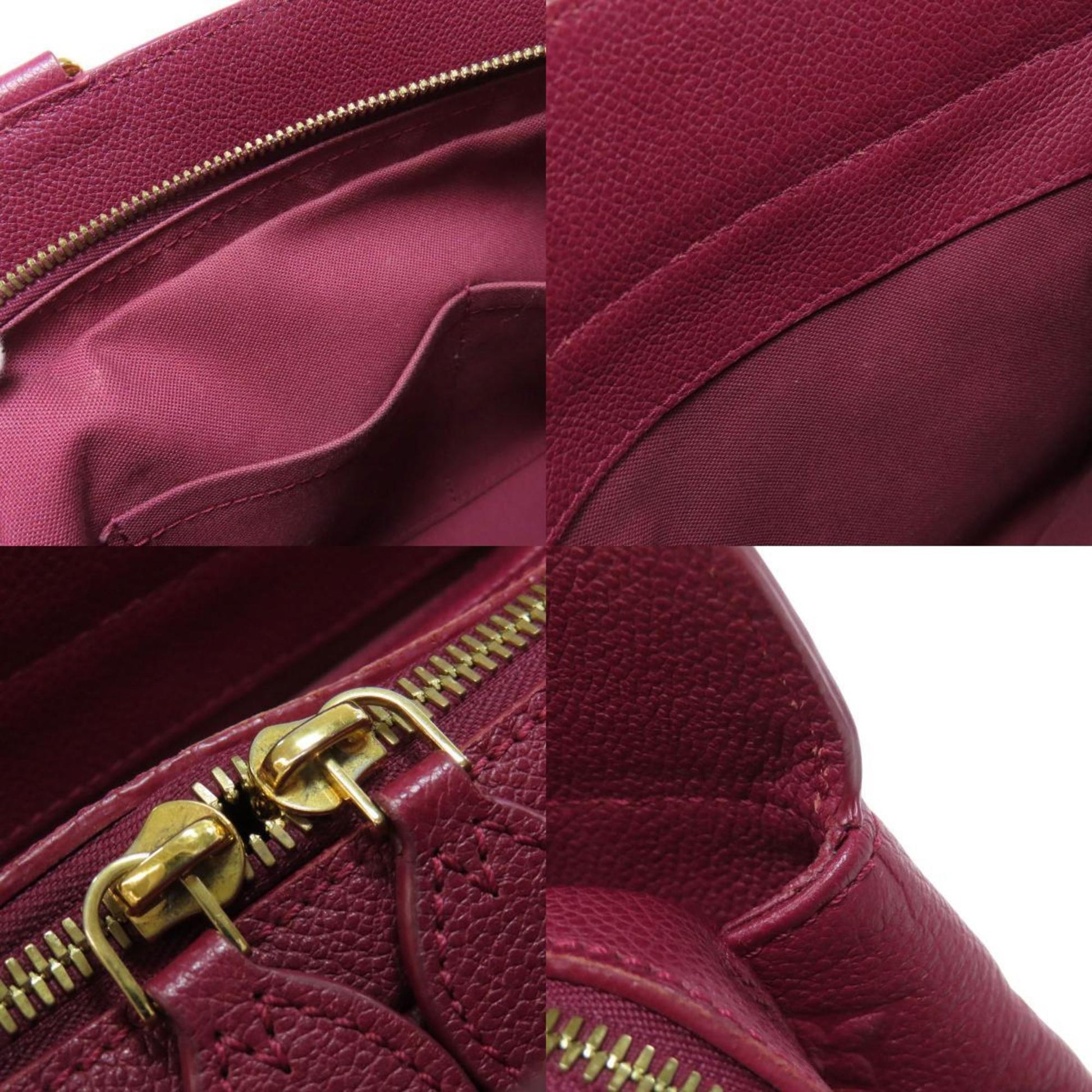 Louis Vuitton Vosges, Burgundy, Leather, tote
