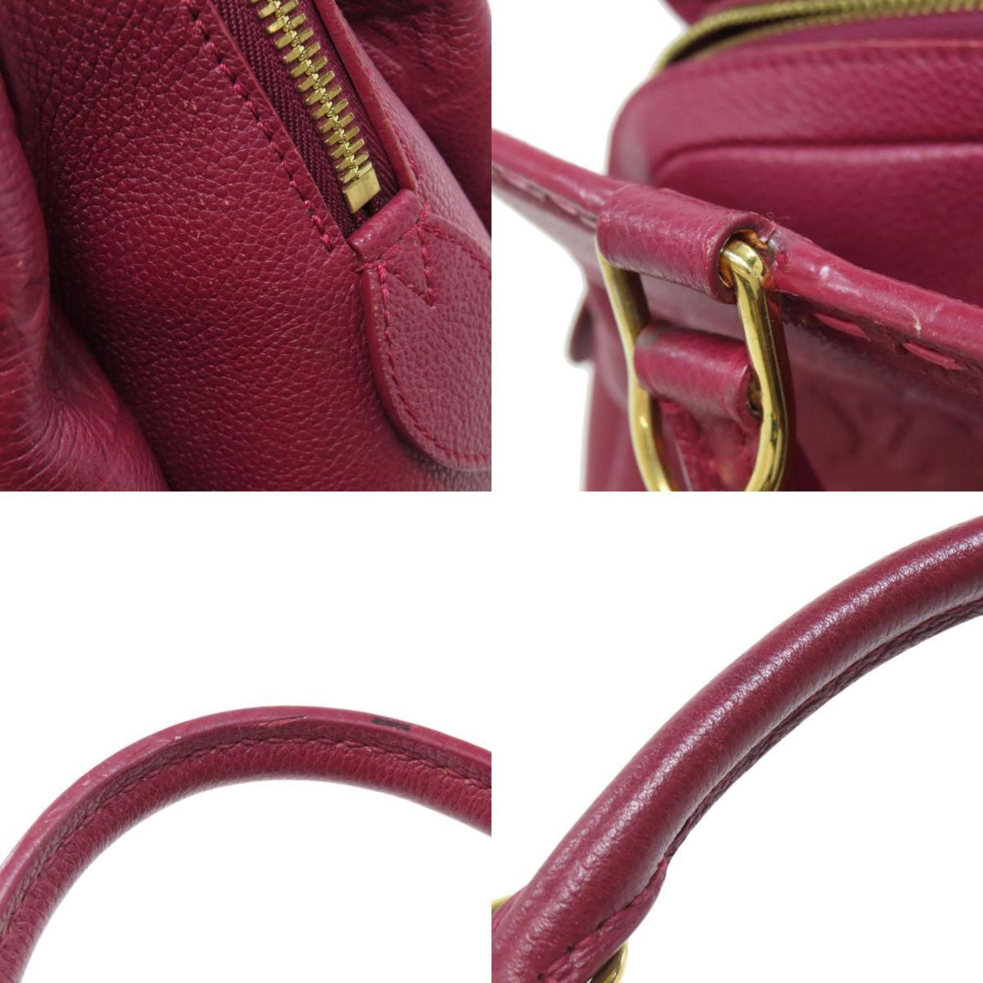 Louis Vuitton Vosges, Burgundy, Leather, tote