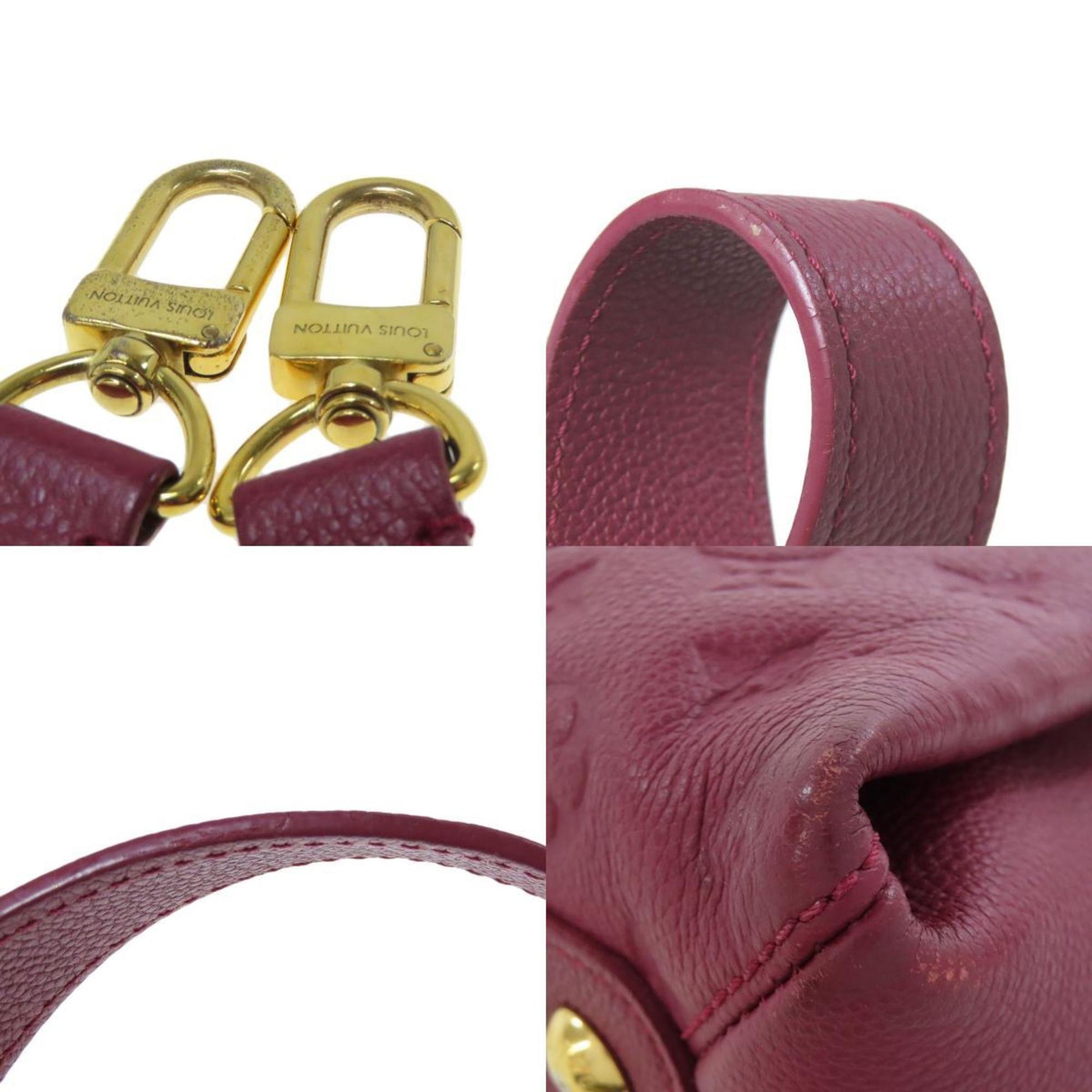 Louis Vuitton Vosges, Burgundy, Leather, tote
