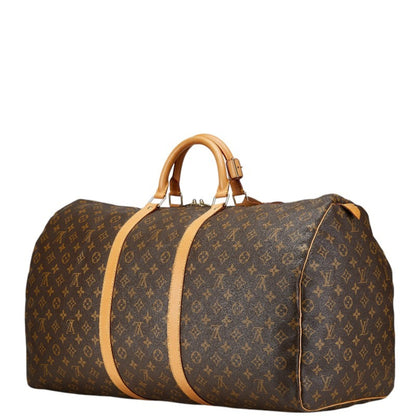 Louis Vuitton Keepall 60, Brown, Canvas, travel