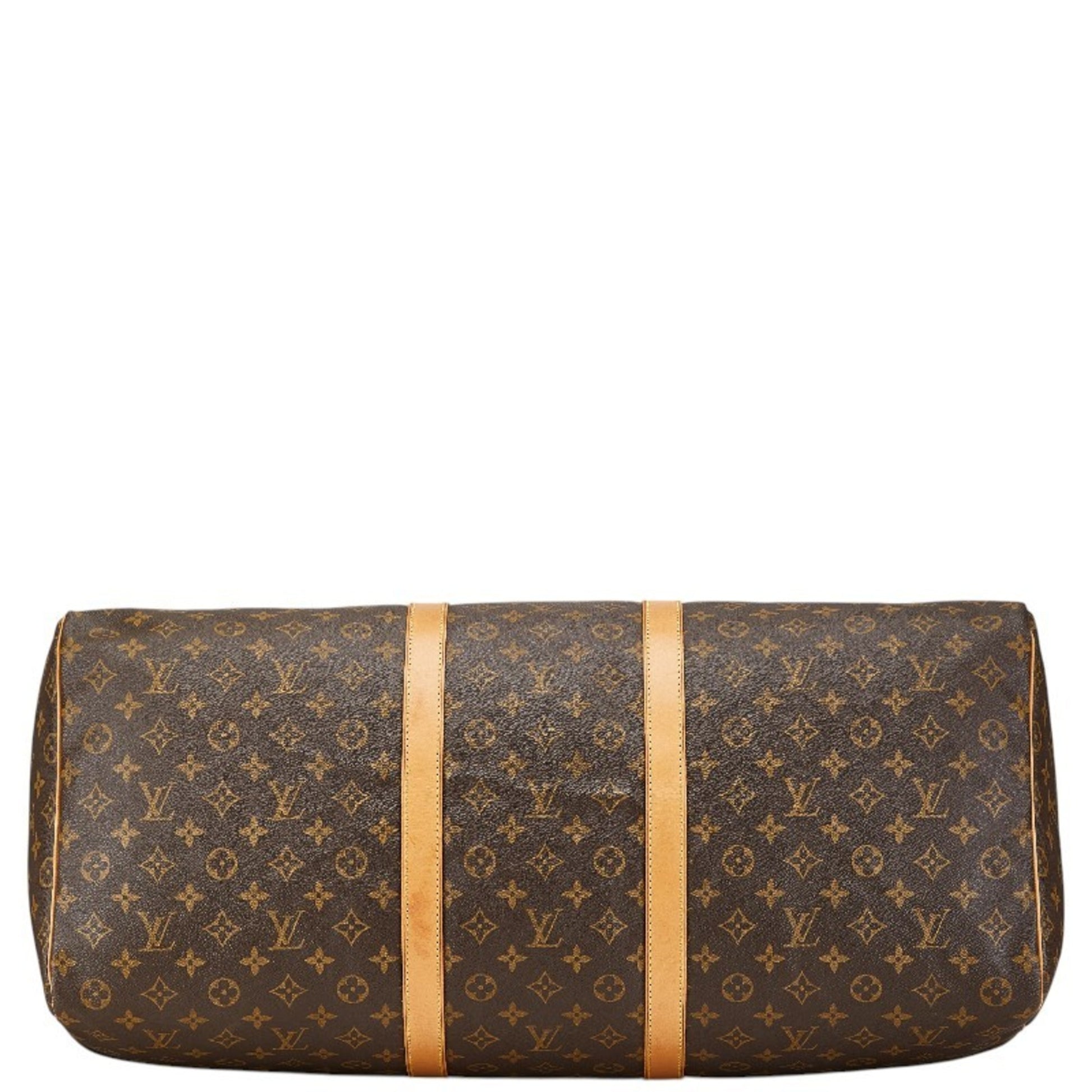 Louis Vuitton Keepall 60, Brown, Canvas, travel