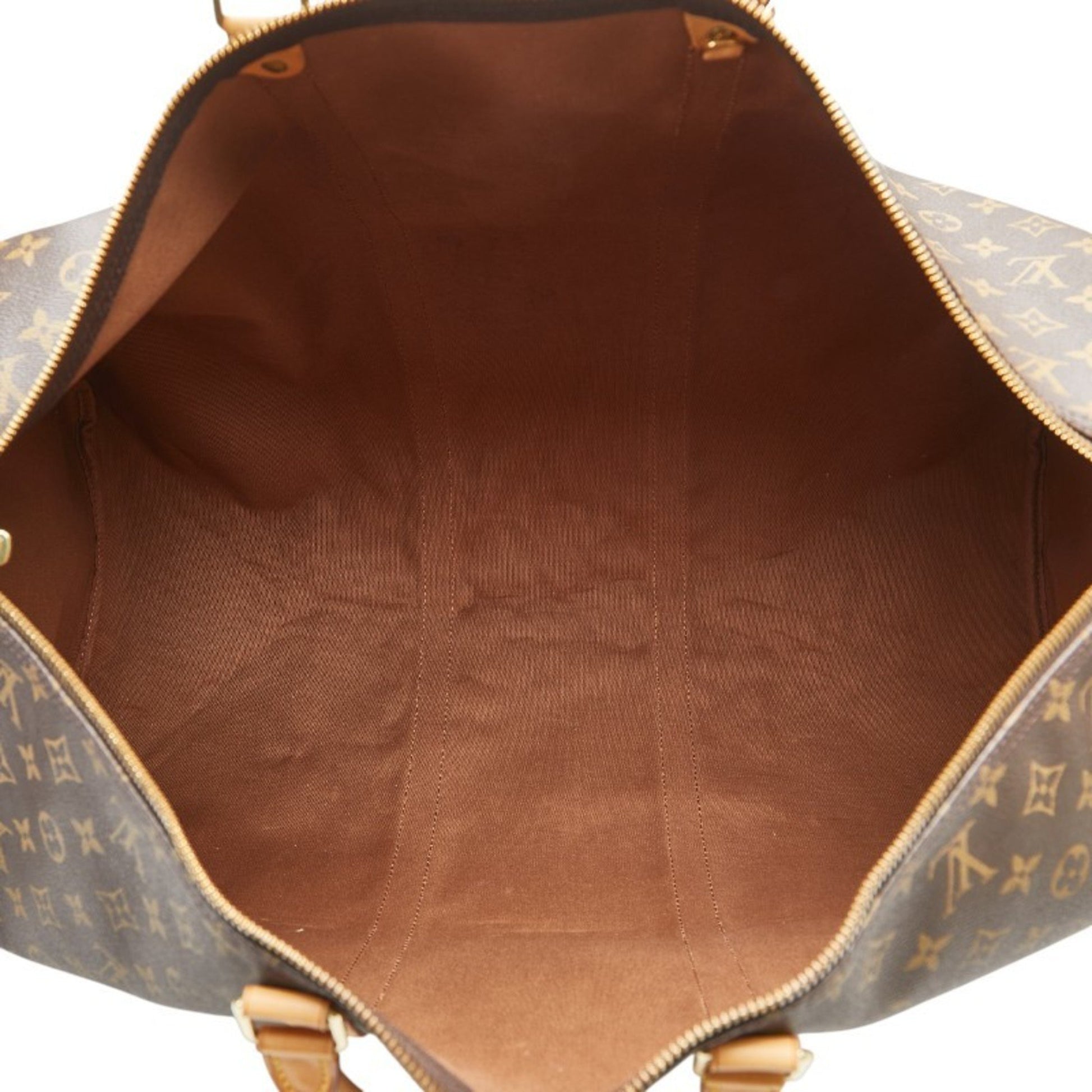 Louis Vuitton Keepall 60, Brown, Canvas, travel