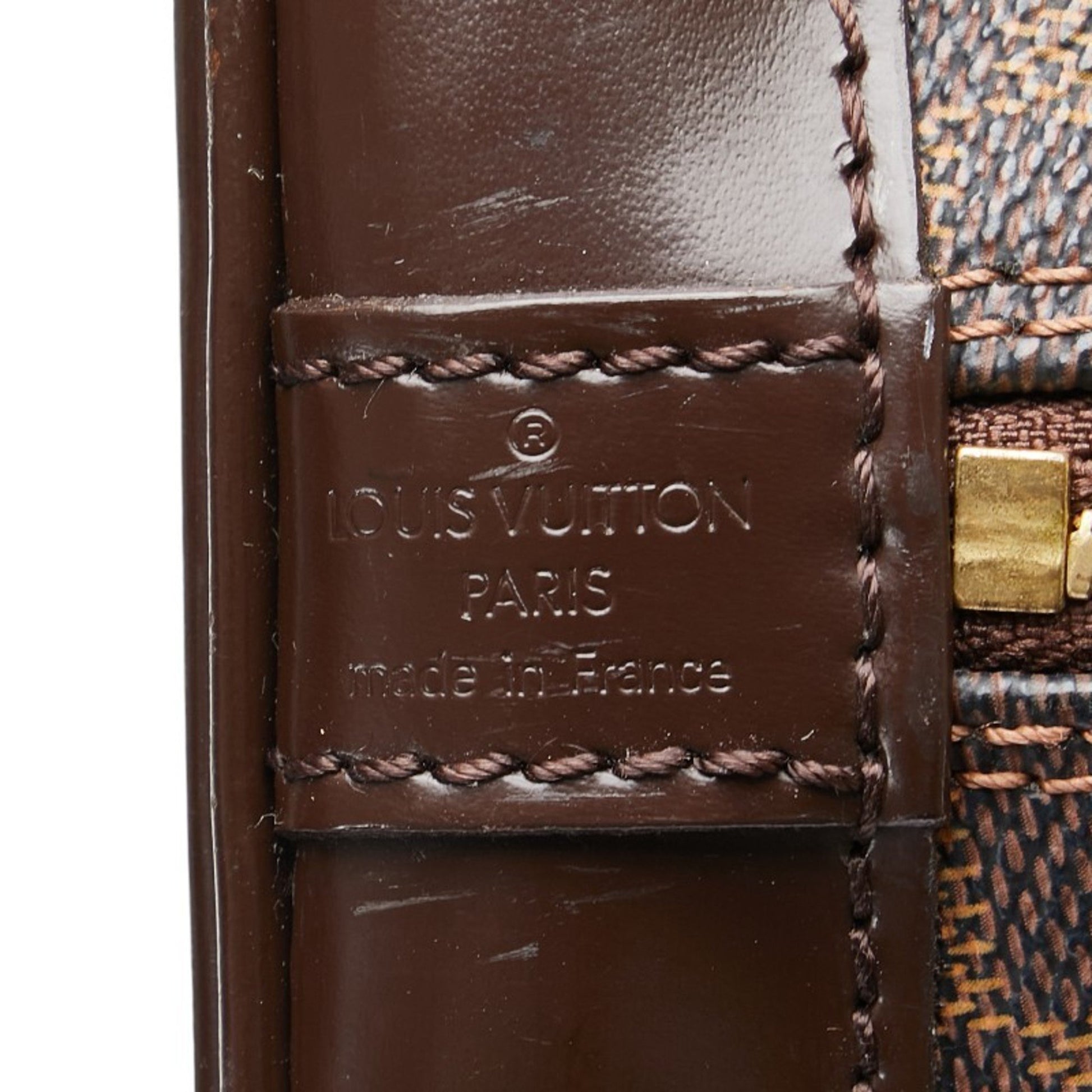 Louis Vuitton Alma, Brown, Canvas, handbag