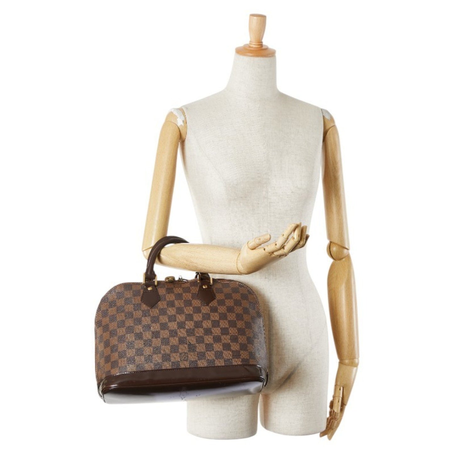 Louis Vuitton Alma, Brown, Canvas, handbag