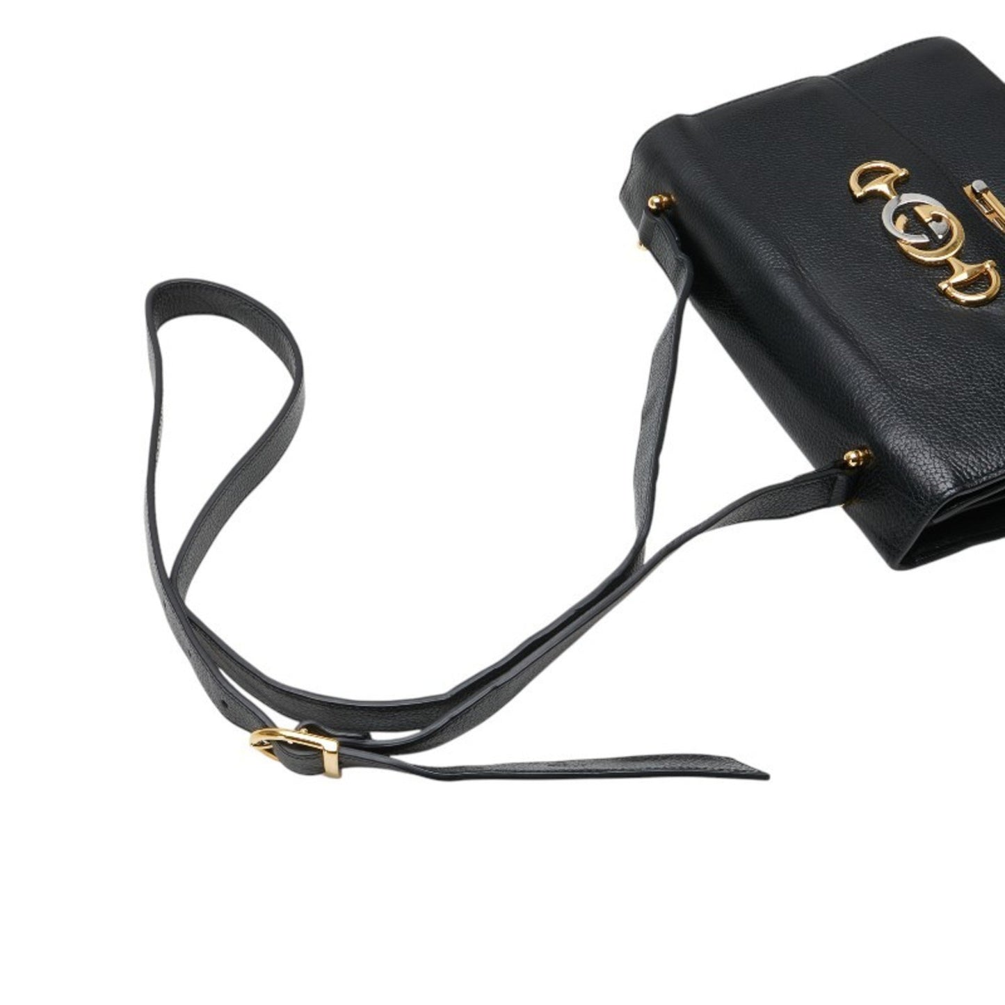Gucci Horsebit, Black, Leather, shoulder