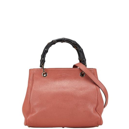 Gucci Bamboo, Pink, Leather, handbag