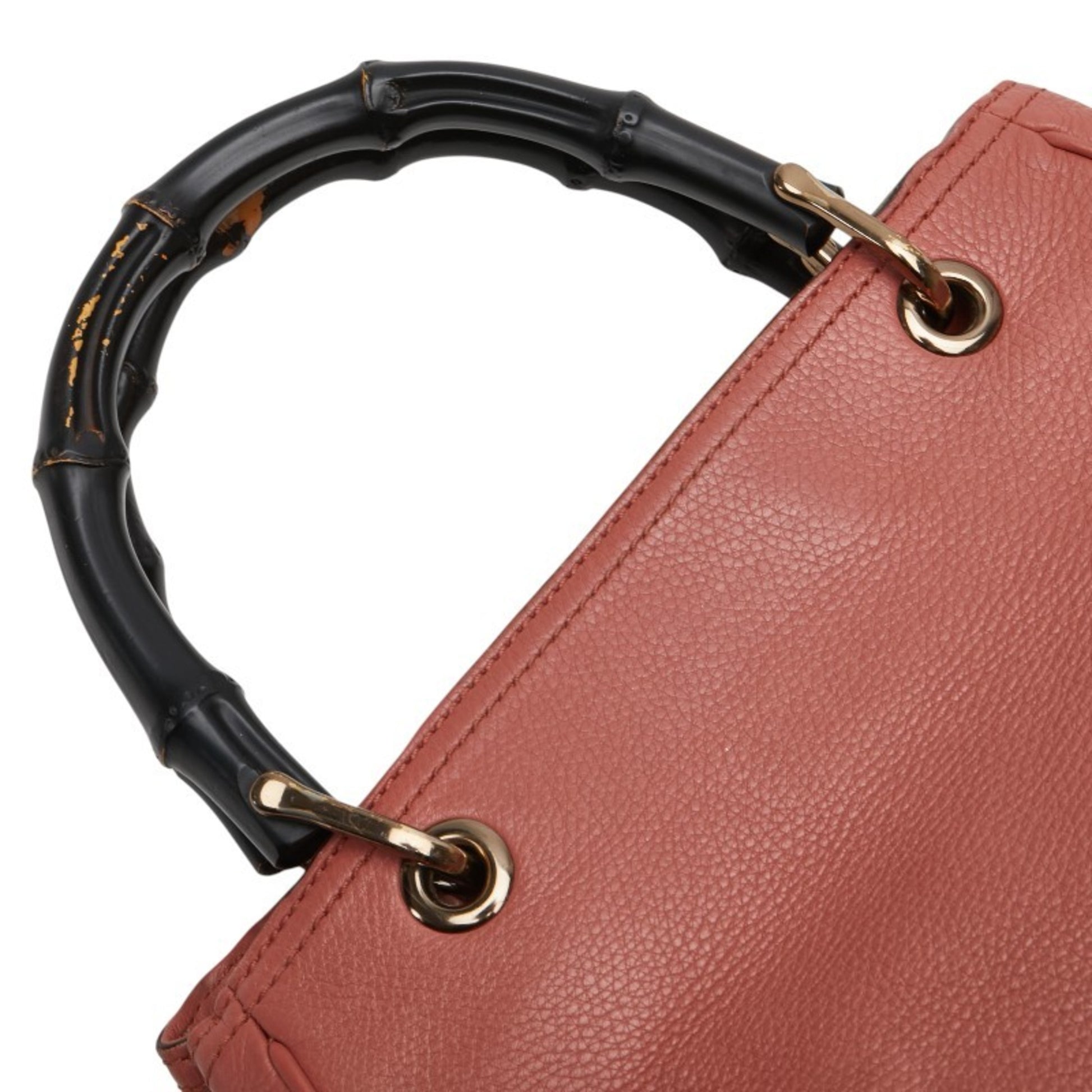 Gucci Bamboo, Pink, Leather, handbag