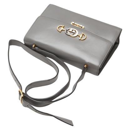 Gucci Zumi, Grey, Leather, shoulder