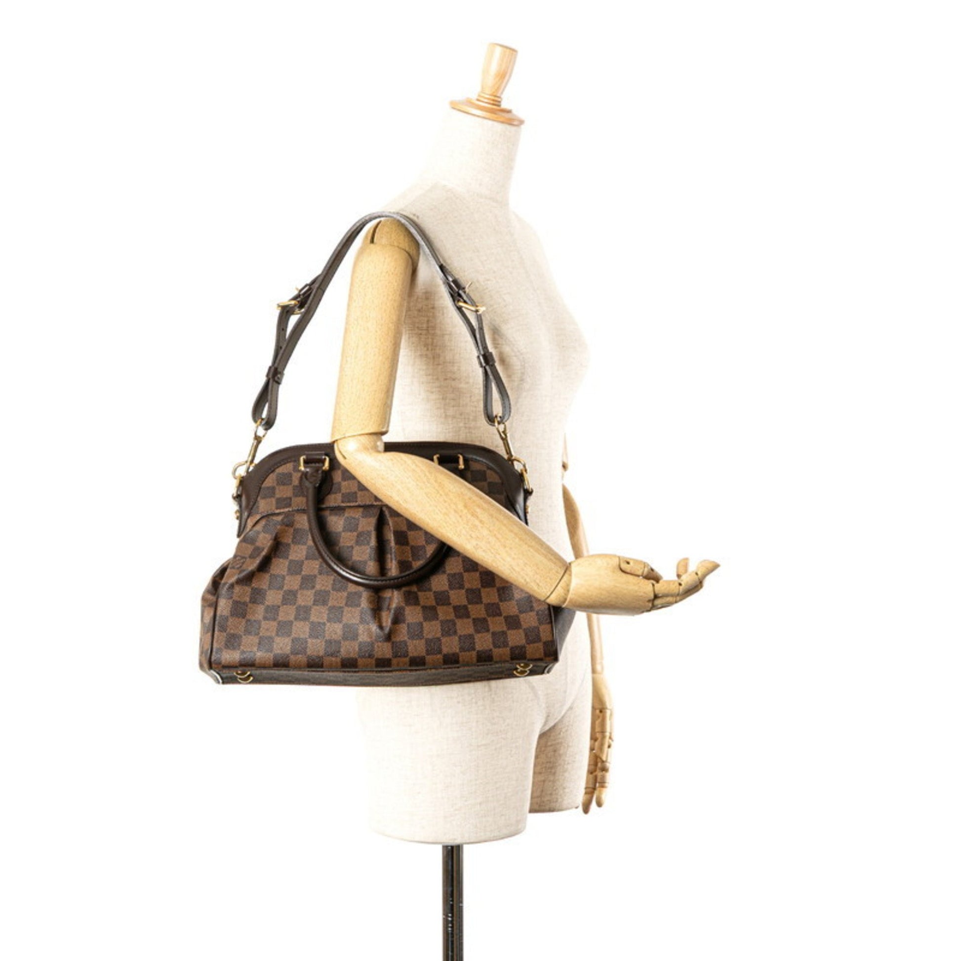 Louis Vuitton Trevi, Brown, Canvas, handbag