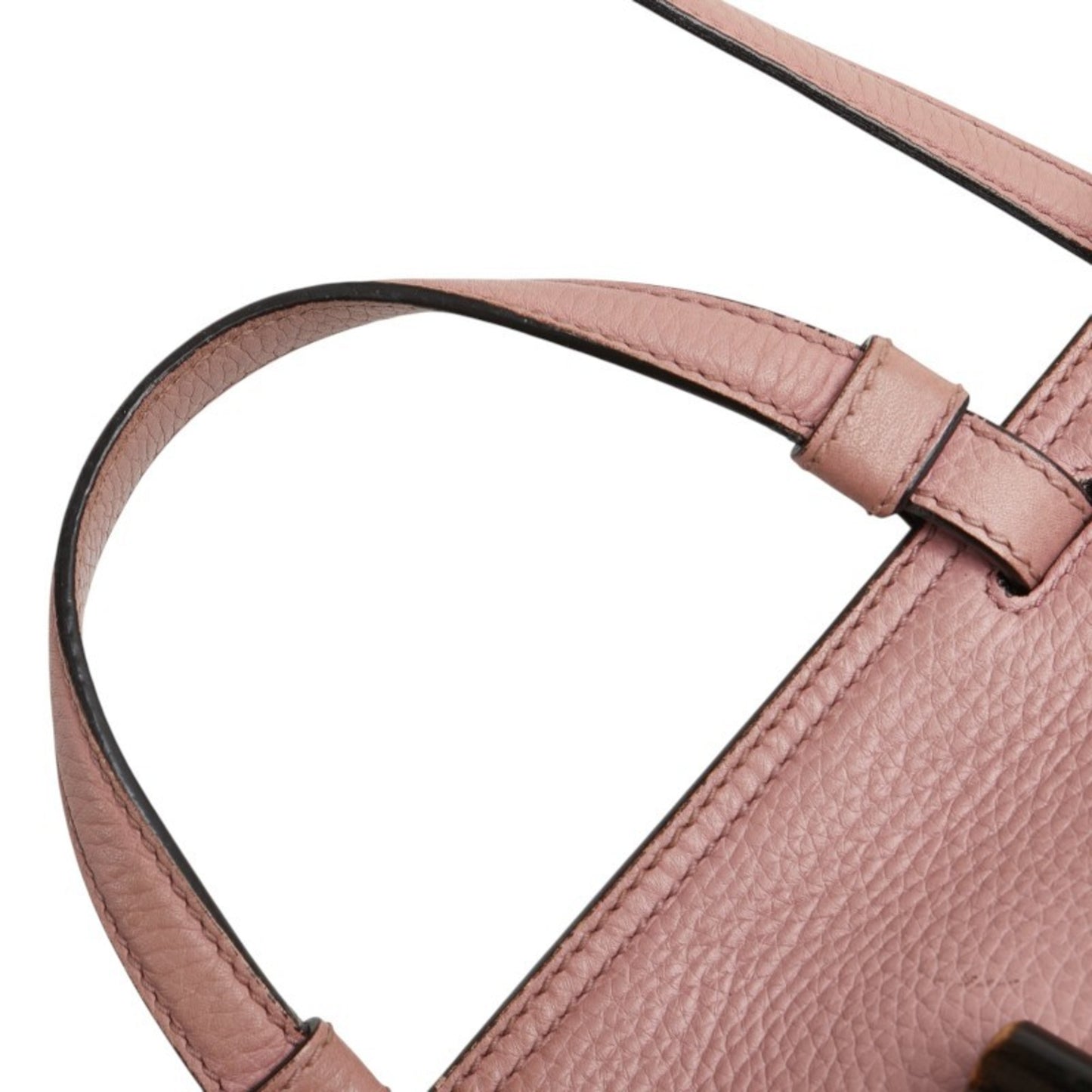 Gucci Bamboo daily, Pink, Leather, handbag
