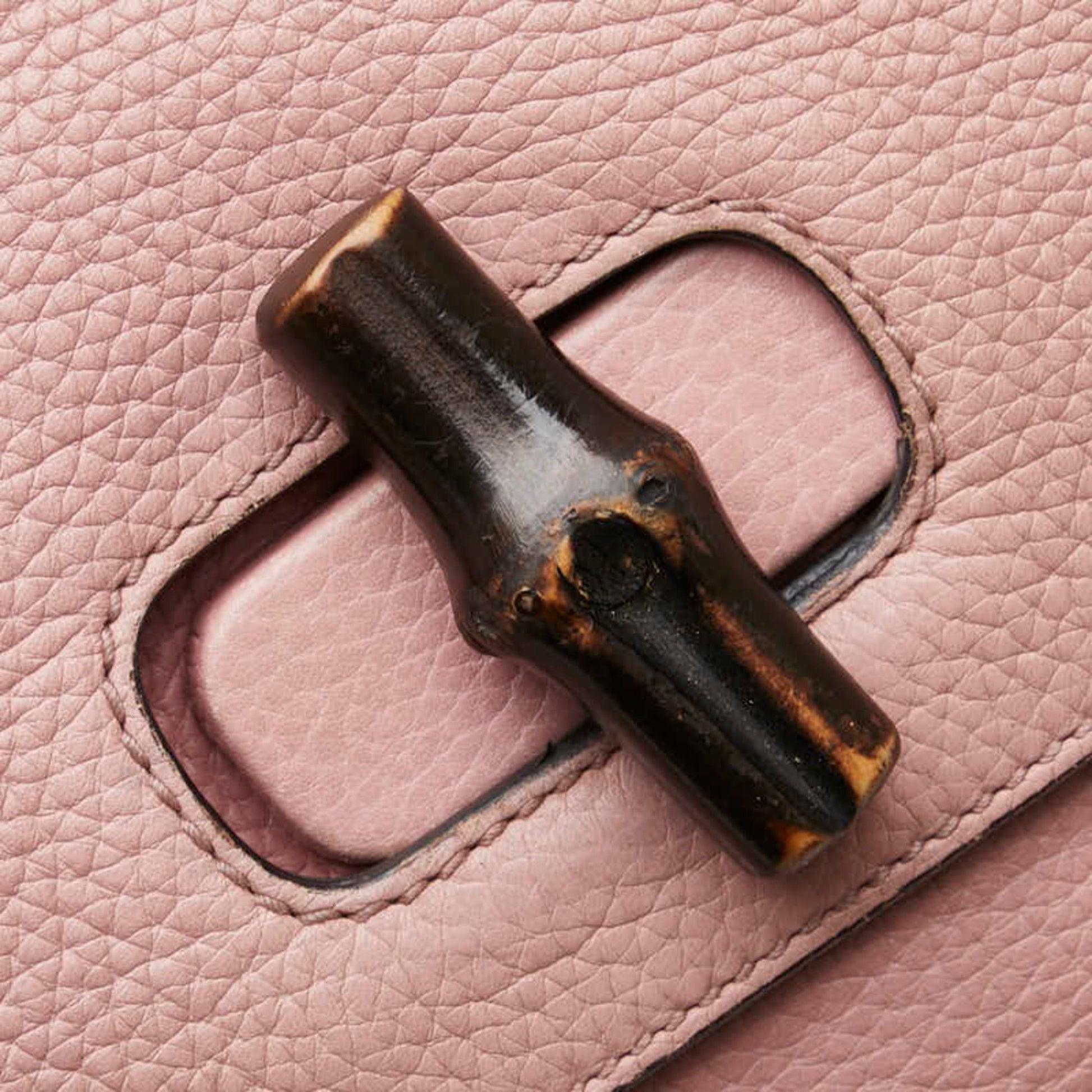 Gucci Bamboo daily, Pink, Leather, handbag