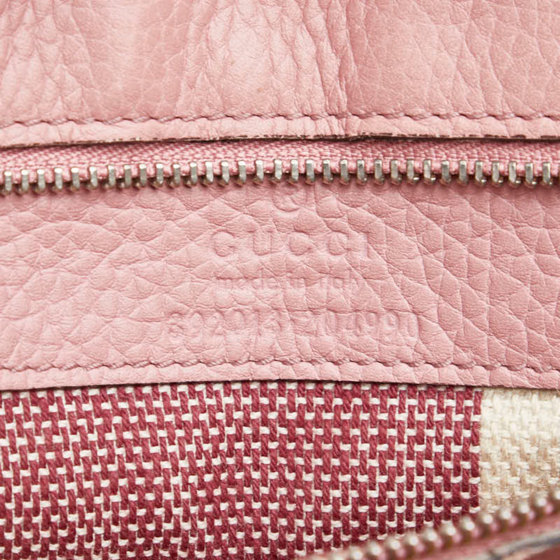 Gucci Bamboo daily, Pink, Leather, handbag