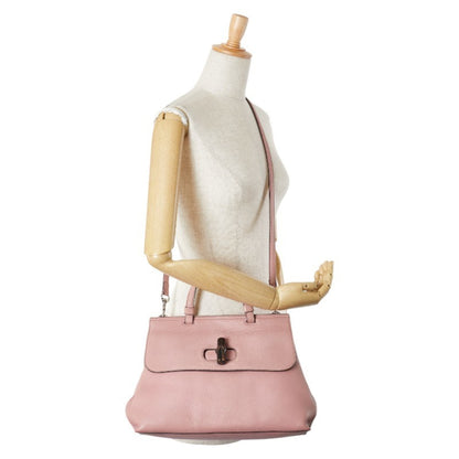 Gucci Bamboo daily, Pink, Leather, handbag