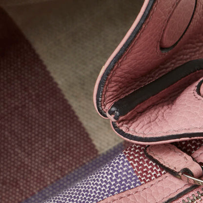 Gucci Bamboo daily, Pink, Leather, handbag