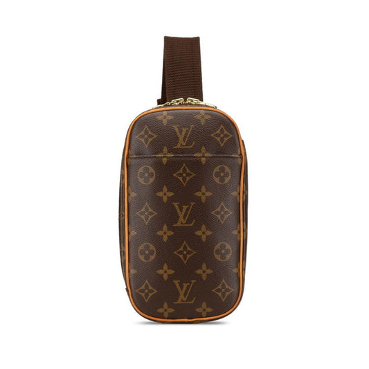Louis Vuitton Pochette gange, Brown, Canvas, shoulder