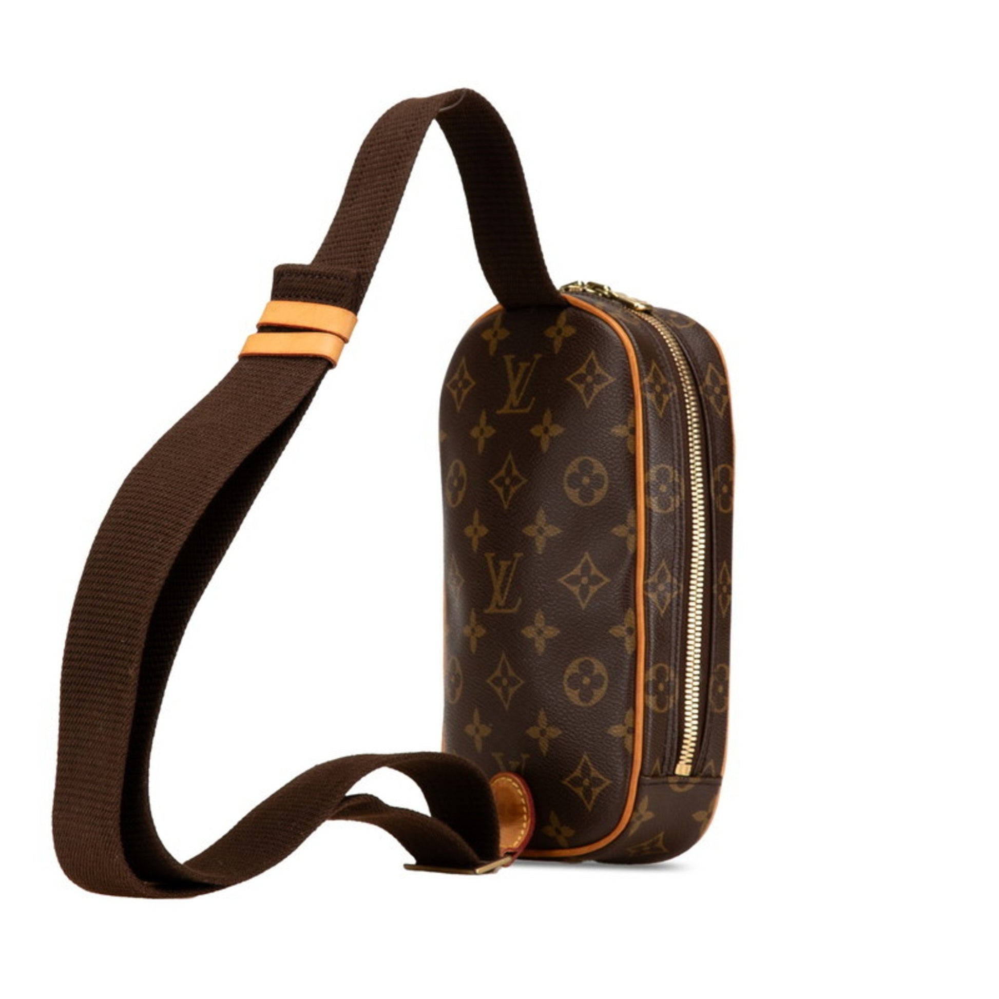 Louis Vuitton Pochette gange, Brown, Canvas, shoulder