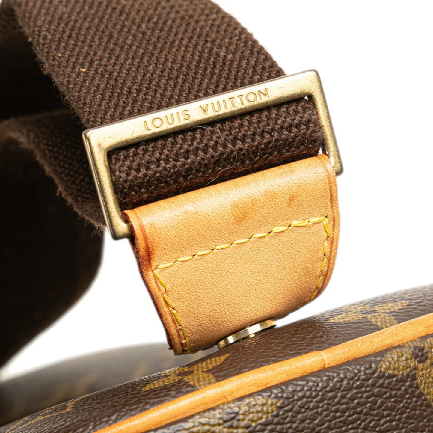 Louis Vuitton Pochette gange, Brown, Canvas, shoulder
