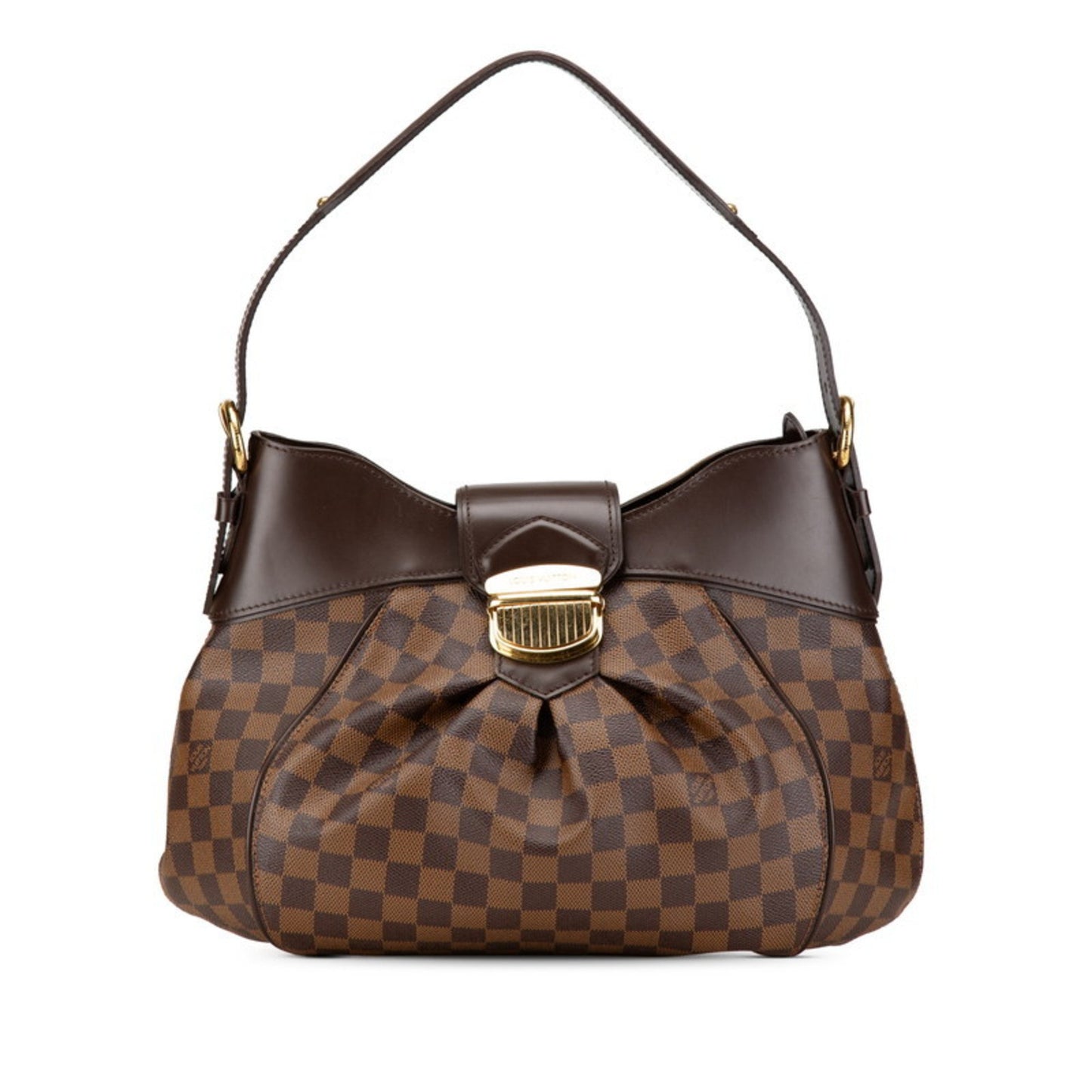 Louis Vuitton Sistina, Brown, Canvas, shoulder