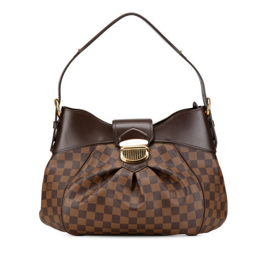 Louis Vuitton Sistina, Brown, Canvas, shoulder