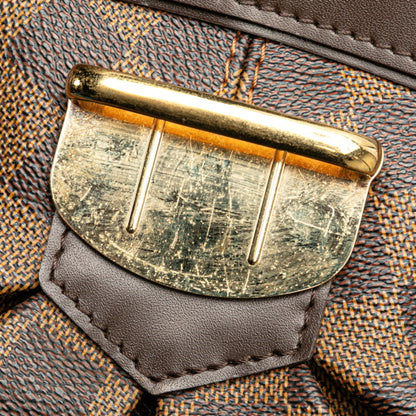 Louis Vuitton Sistina, Brown, Canvas, shoulder